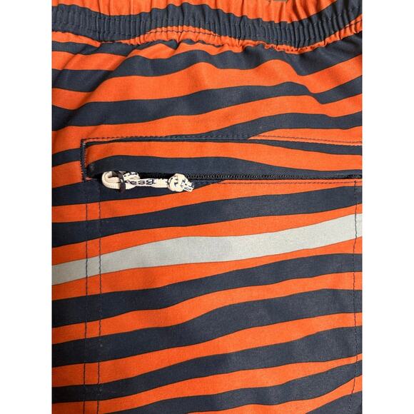 L.L. Bean Men's Orange Blue Stripped Swim Trunks Shorts Size M - Picture 4 of 8